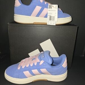 Adidas Grand Court Alpha Blue Pink Sneakers